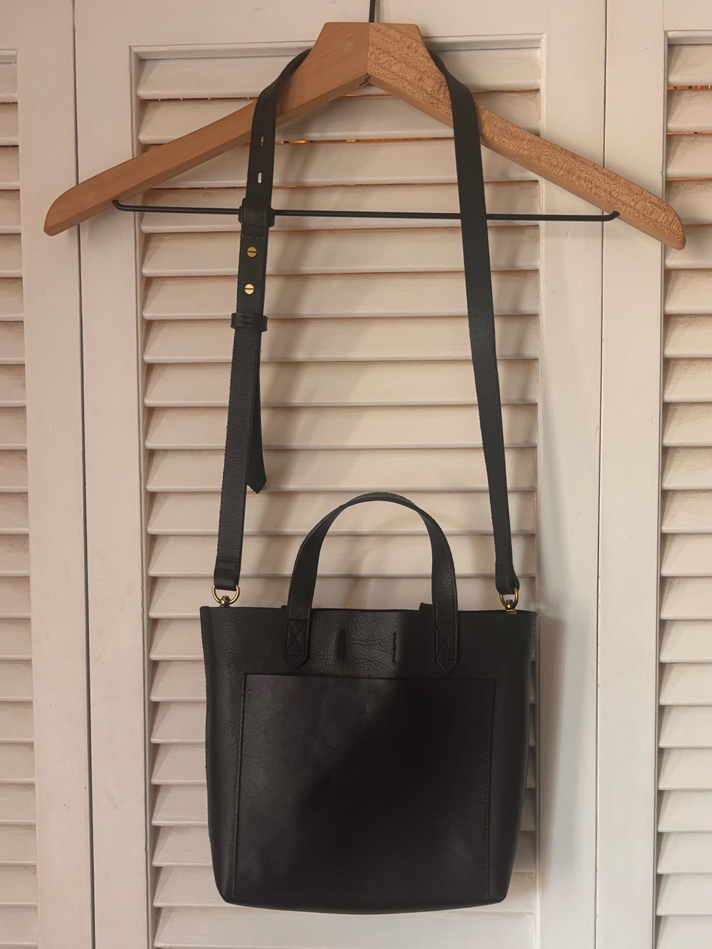 Madewell Leather Top-Handle Crossbody Tote